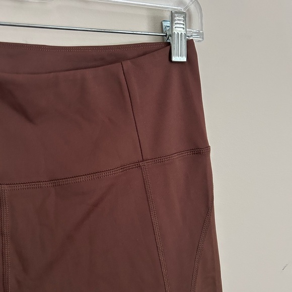 Girlfriend Collective High Rise Brown Cropped Leggings Size Large - Picture 2 of 7